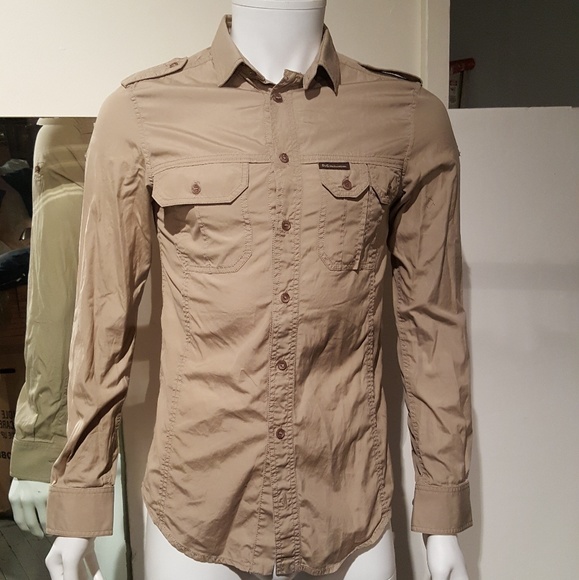 slim fit safari shirt